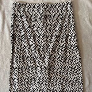 J. Crew Monochrome Dot Pencil Skirt